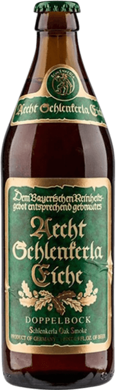 4,95 € Envío gratis | Cerveza Heller Brau Trum Aecht Schlenkerla Doppelbock Smoke Oak Cask Finish — Acabado en Barrica de Roble Alemania Botella Medium 50 cl