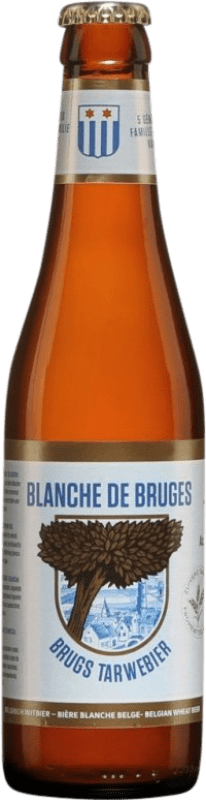 2,95 € Free Shipping | Beer Halve Maan Blanche de Bruges Blanche — White Brujas Belgium Small Bottle 25 cl
