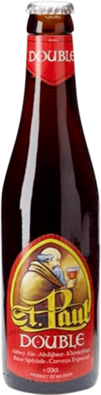 3,95 € 免费送货 | 啤酒 Sterkens Saint Paul Double Malt — 双麦芽 Amberes 比利时 三分之一升瓶 33 cl