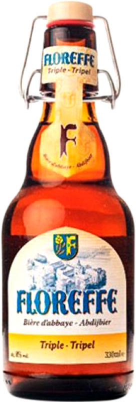 4,95 € 免费送货 | 啤酒 Lefebvre Floreffe Triple Malt — 三重麦芽 Brabante 比利时 三分之一升瓶 33 cl