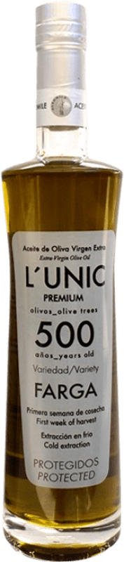 44,95 € 免费送货 | 橄榄油 Oleomile L'Unic 500 Farga EVOO 特级初榨 西班牙 中瓶装 50 cl