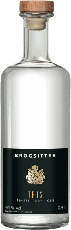 58,95 € Бесплатная доставка | Джин Brogsitter Iris Германия Средняя бутылка 50 cl
