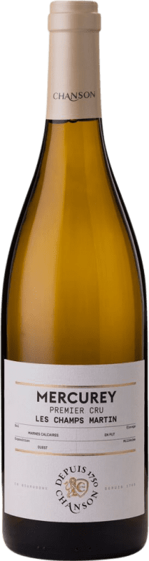 76,95 € Envío gratis | Vino Blanco Domaine Chanson Les Champs Martin 1er Premier Cru A.O.C. Mercurey Borgoña Francia 75 cl