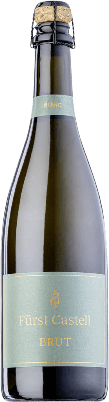 25,95 € 免费送货 | 白葡萄酒 Fürstlich Castell'sche Domäne Flaschengärung Brut — 起泡酒 干型 传统, Blanc de Blancs 橡木桶中发酵 德国 75 cl