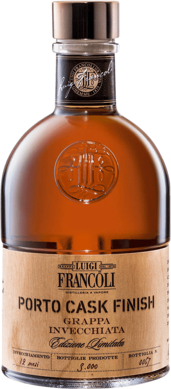 68,95 € 免费送货 | 格拉巴酒 Luigi Francoli Porto Cask Finish — 橡木桶陈酿收尾 意大利 中瓶装 50 cl