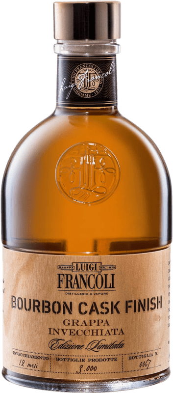 68,95 € Free Shipping | Grappa Luigi Francoli Cask Finish Italy Medium Bottle 50 cl Bourbon