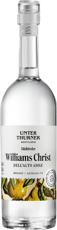 62,95 € Envío gratis | Aquavit Unterthurner Südtiroler Christ Italia Botella Medium 50 cl Williams Pear — Pera Williams