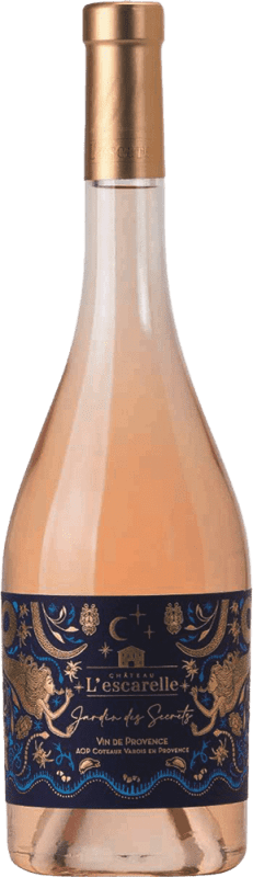 26,95 € 免费送货 | 桃红葡萄酒 Château de l'Escarelle Jardin des Secrets Rosé — 桃红葡萄酒 普罗旺斯 法国 Eco — 生态 有机 天然 75 cl