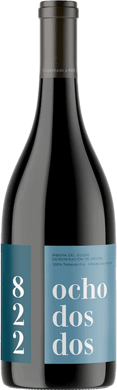 35,95 € Spedizione Gratuita | Vino Rosso Pagos de Anguix 822 Ocho Dos Dos D.O. Ribera del Duero Spagna Tempranillo Bottiglia Magnum 1,5 L