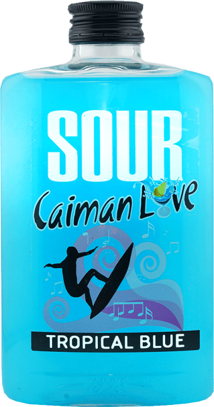 5,95 € Free Shipping | Cocktail Sour Antonio Nadal Caiman Love Spain Small Hip Flask 35 cl Blue Tropic