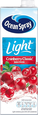51,95 € 免费送货 | 盒装12个 果汁 Ocean Spray Light — 清淡型 美国 利乐包装 — Tetra Brick 1 L Arándano — 蓝莓