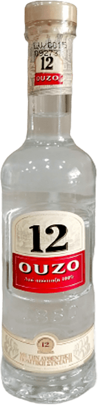 8,95 € Envio grátis | Anis Campari 12 Ouzo Grécia Garrafinha Terço 35 cl