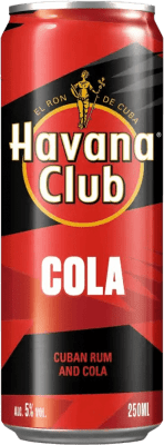 39,95 € 免费送货 | 盒装12个 调和剂 Mixer Havana Club 古巴 罐 25 cl Cola — 可乐, Ron — 朗姆酒
