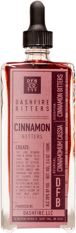 14,95 € Envío gratis | Licores Dashfire Bitters Estados Unidos Botellín Miniatura 5 cl Cinnamon — Canela