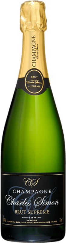 39,95 € Spedizione Gratuita | Spumante Bianco Charles Simon. Supreme Brut A.O.C. Champagne champagne Francia Pinot Nero, Chardonnay, Pinot Bianco 75 cl