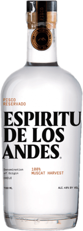 23,95 € Kostenloser Versand | Pisco Pisquera de Chile Espíritu de los Andes Chile 70 cl