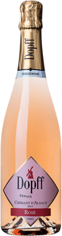 17,95 € Бесплатная доставка | Розовое игристое вино Dopff au Molin Brut — брют Rosé — Розе A.O.C. Crémant d'Alsace Эльзас Франция Pinot Noir — Пино Нуар 75 cl