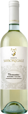 11,95 € Envío gratis | Vino Blanco Sassoregale D.O.C. Maremma Toscana Toscana Italia Vermentino 75 cl
