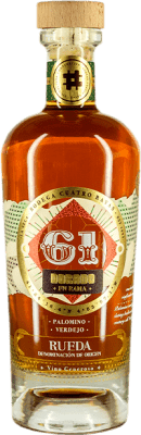 32,95 € Kostenloser Versand | Likörwein Cuatro Rayas 61 Fino en Rama — Ungefiltert D.O. Rueda Kastilien und León Spanien Palomino Fino, Verdejo Medium-Flasche 50 cl