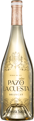 24,95 € Envío gratis | Vino Blanco Pazo de la Cuesta Brancas D.O. Ribeira Sacra Galicia España Loureiro, Treixadura, Albariño 75 cl
