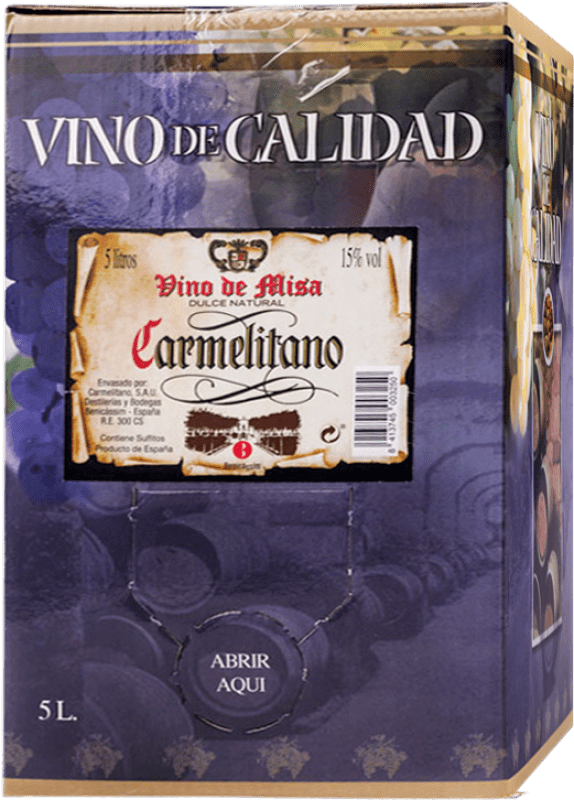43,95 € Kostenloser Versand | Süßwein Carmelitano Spanien Moscatel — Muskateller Bag in Box 5 L