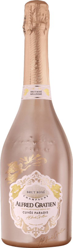119,95 € 免费送货 | 桃红起泡酒 Alfred Gratien Paradis Brut — 起泡酒 干型 Cuvée, Rosé — 桃红葡萄酒 A.O.C. Champagne 香槟酒 法国 75 cl