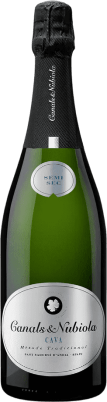 7,95 € 免费送货 | 白起泡酒 Canals & Nubiola Semiseco — 半干型 D.O. Cava 加泰罗尼亚 西班牙 75 cl
