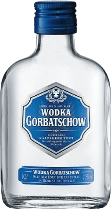 119,95 € Free Shipping | 24 units box Vodka Gorbatschow Germany Small Hip Flask 20 cl