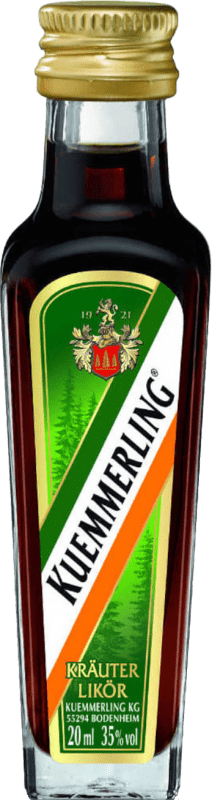 2,95 € Spedizione Gratuita | Scatola da 3 unità Liquore alle Erbe Kümmerling Germania Bottiglietta Mignon 2 cl