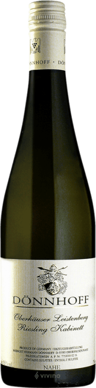 33,95 € Envio grátis | Vinho Branco Hermann Dönnhoff Leistenberg Kabinett — Colheita Madura Q.b.A. Nahe Nahe Alemanha Riesling 75 cl