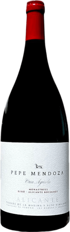 29,95 € Envio grátis | Vinho Tinto Pepe Mendoza D.O. Alicante Levante Espanha Monastrell, Giró, Alicante Bouschet Garrafa Magnum 1,5 L