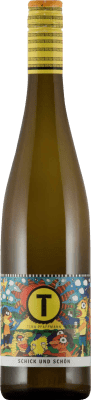 10,95 € 免费送货 | 白葡萄酒 Weingut Tina Pfaffmann Schick und Schön Trocken — 干型 Q.b.A. Pfälz 普法尔茨 德国 Riesling — 雷司令 75 cl