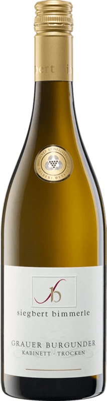 18,95 € Kostenloser Versand | Weißwein Siegbert Bimmerle Trocken Kabinett Deutschland Pinot Gris — Grauburgunder 75 cl