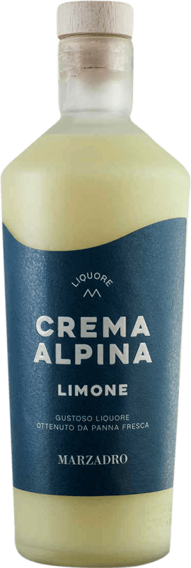 31,95 € Kostenloser Versand | Sahnelikör Marzadro Alpina Riviera Tirol del Sur Italien 70 cl Limone — Zitrone