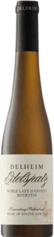 36,95 € 送料無料 | 白ワイン Delheim Edelspatz Noble Late Harvest — 遅摘み I.G. Stellenbosch ステレンボッシュ 南アフリカ Riesling — リースリング ハーフボトル 37 cl