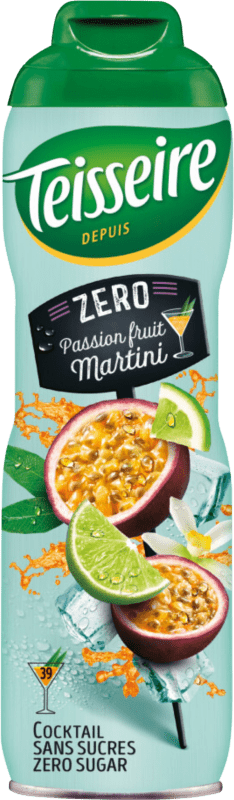 5,95 € 免费送货 | 鸡尾酒糖浆 Teisseire Zero 无糖 法国 60 cl Dry Martini — 干马提尼, Passion Fruit — 百香果