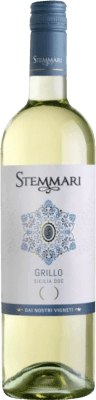 9,95 € Бесплатная доставка | Белое вино Mezzacorona Stemmari Trocken — Сухое D.O.C. Sicilia Сицилия Италия Grillo — Грилло 75 cl