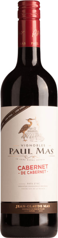 10,95 € 送料無料 | 赤ワイン Paul Mas Cabernet de Cabernet Trocken — 辛口 I.G.P. Vin de Pays d'Oc ラングドック フランス Cabernet Sauvignon — カベルネ・ソーヴィニヨン, Cabernet Franc — カベルネ・フラン 75 cl