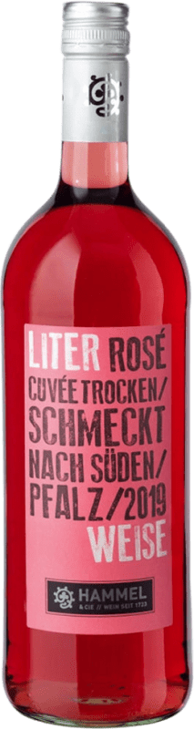 12,95 € Envio grátis | Vinho Rosé Hammel Trocken — Seco Cuvée, Rosé Q.b.A. Pfälz Pfälz Alemanha Portugieser, Dornfelder 1 L
