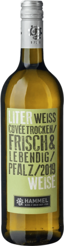 12,95 € 送料無料 | 白ワイン Hammel Trocken — 辛口 Cuvée Q.b.A. Pfälz Pfälz ドイツ Silvaner — ジルヴァーナー, Rivaner — リヴァナー 1 L