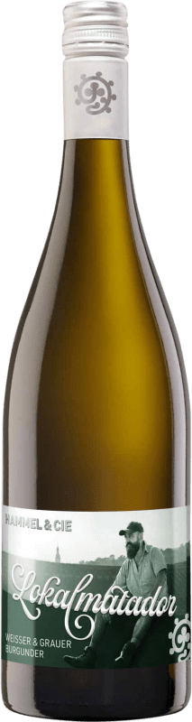 12,95 € 免费送货 | 白葡萄酒 Hammel Lokalmatador Weissburgunder Grauburgunder Trocken — 干型 Q.b.A. Pfälz 普法尔茨 德国 Pinot Gris — 灰皮诺, Pinot Blanc — 白皮诺 75 cl