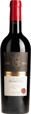13,95 € Envio grátis | Vinho Tinto Conte di Campiano Cabernet Primitivo Trocken — Seco I.G.T. Puglia Puglia Itália Cabernet Sauvignon, Primitivo 75 cl