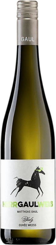 14,95 € 免费送货 | 白葡萄酒 Matthias Gaul Herr Gaul Trocken — 干型 Q.b.A. Pfälz 普法尔茨 德国 Scheurebe — 舒雷贝 75 cl