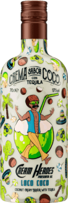 10,95 € Envío gratis | Crema de Licor Cream Heroes Loco México 70 cl Coco, Tequila