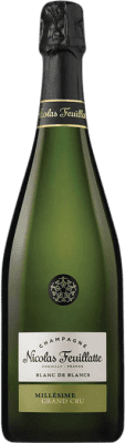 52,95 € Envio grátis | Espumante Branco Nicolas Feuillatte Millésimé, Blanc de Blancs A.O.C. Champagne Champagne França 75 cl