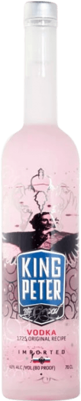 58,95 € Envio grátis | Vodka Rives King Peter Polônia 70 cl Strawberry — Morango