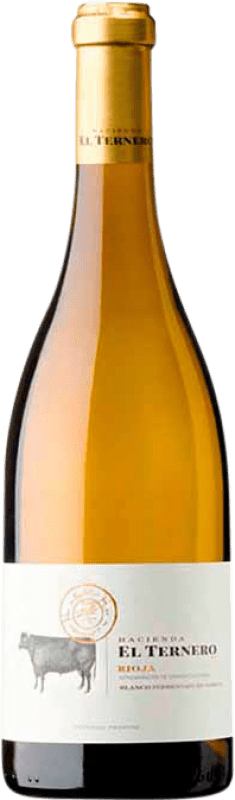 10,95 € Envío gratis | Vino Blanco Hacienda El Ternero Fermentado en Barrica D.O.Ca. Rioja La Rioja España Viura 75 cl