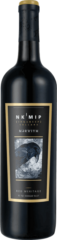 48,95 € 送料無料 | 赤ワイン Nk Mip Mer'r'iym V.G.A. Okanagan Valley カナダ Merlot — メルロー, Cabernet Sauvignon — カベルネ・ソーヴィニヨン, Cabernet Franc — カベルネ・フラン, Malbec — マルベック 75 cl