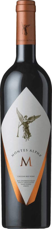 109,95 € Бесплатная доставка | Красное вино Montes Alpha M I.G. Valle de Colchagua Долина Колхагуа Чили Merlot — Мерло, Cabernet Sauvignon — Каберне Совиньон, Cabernet Franc — Каберне Фран, Petit Verdot 75 cl