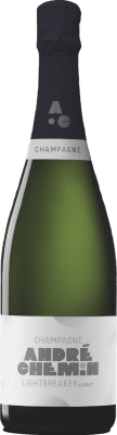 64,95 € 送料無料 | 白のスパークリングワイン André Chemin Lightbreaker Brut — ブリュット A.O.C. Champagne シャンパン フランス Pinot Noir — ピノ・ノワール, Chardonnay — シャルドネ 75 cl